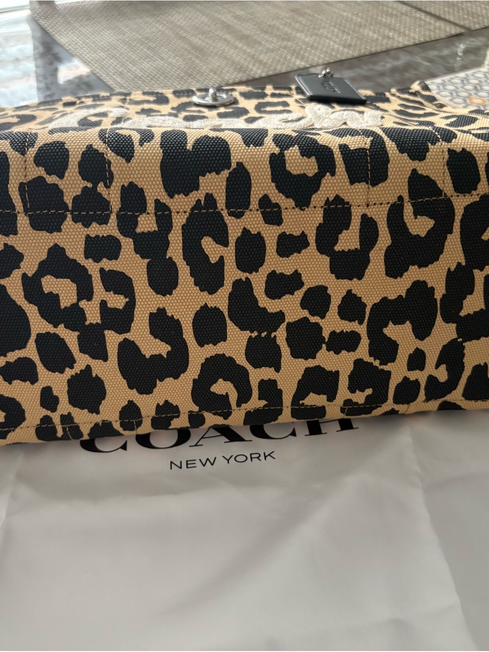 Coach Leopard Cargo Tote - Picture 3 of 7